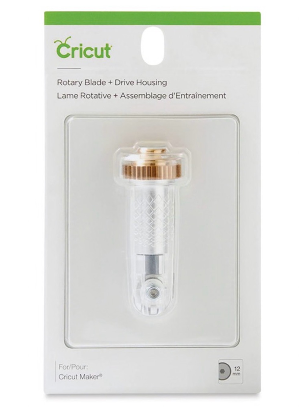Cricut Rotary Blade + Drive Housing - Silver with Gold